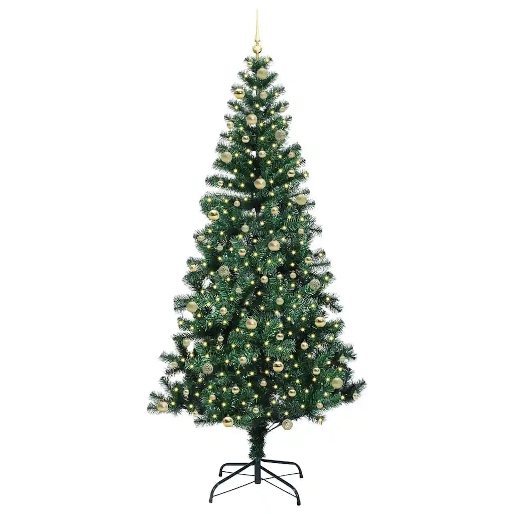 Albero di Natale artificiale con luci integrate Verde 240 cm 3396792