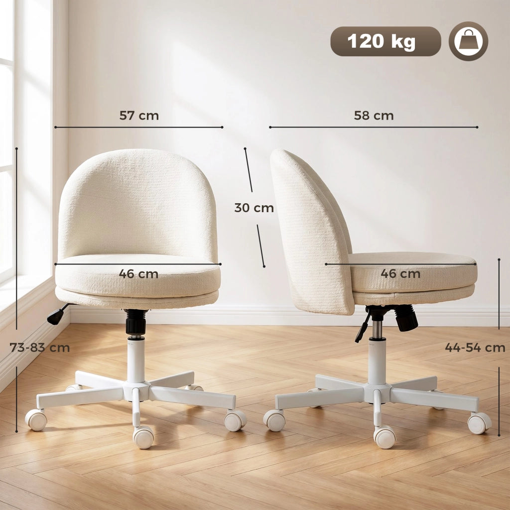 Sedia da ufficio regolabile in altezza con funzione basculante ¨C Minimal ¨C crema