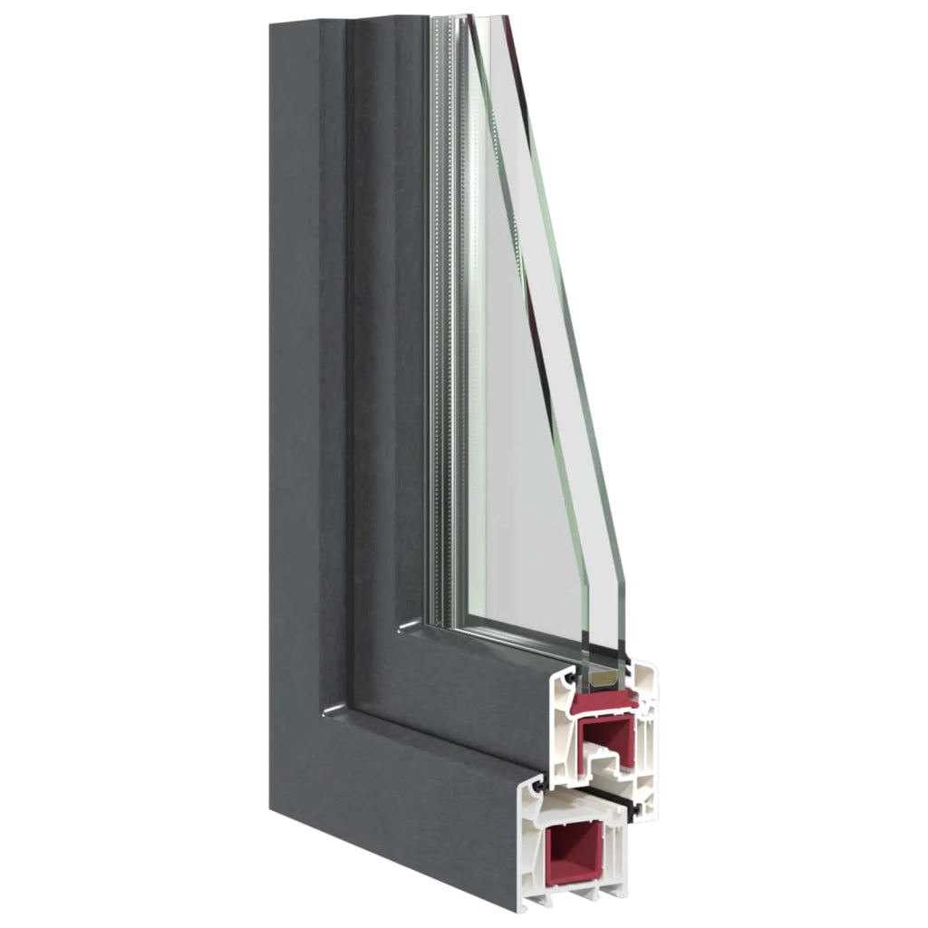 Finestra per Soffitta RISOR Antracite 110 x 50 cm PVC e Vetro 42047296