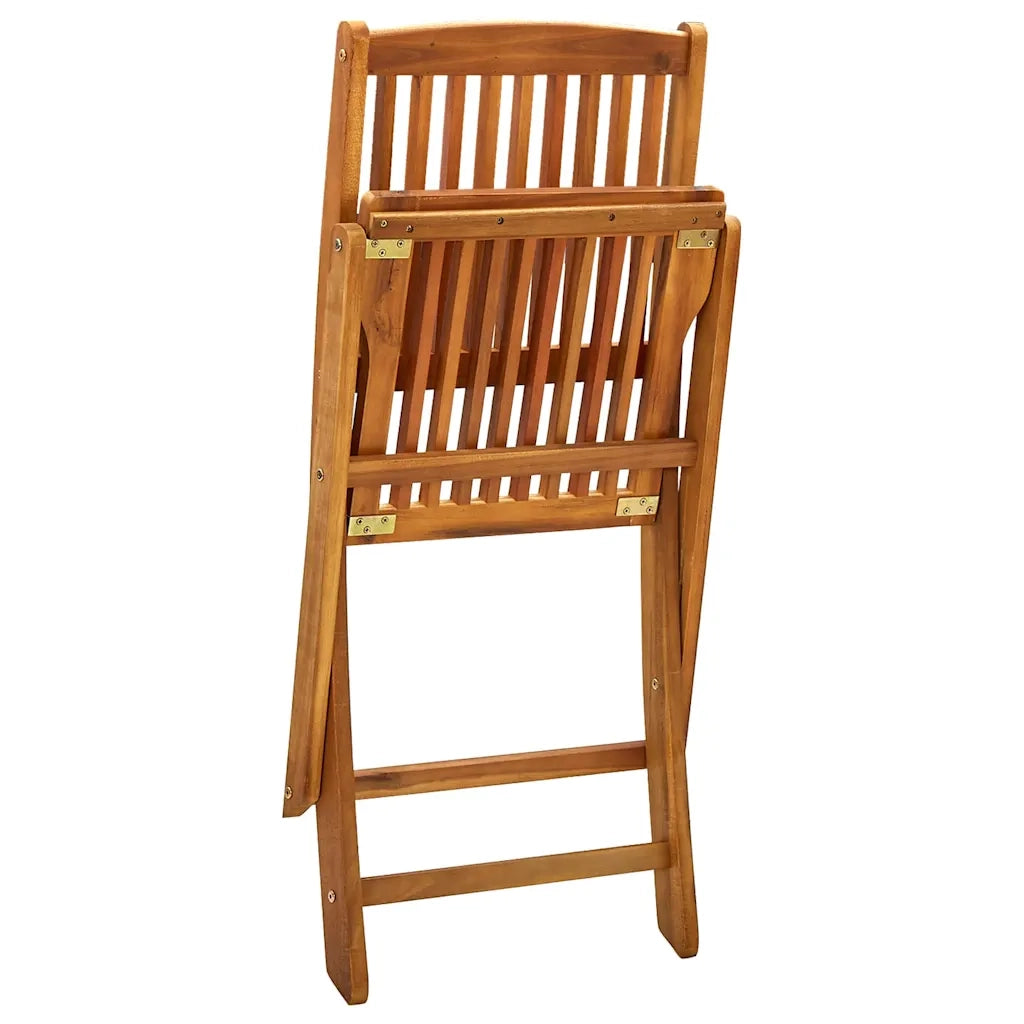 Sedie da Giardino Pieghevoli 2 pz in Legno Massello d'Acacia 46339