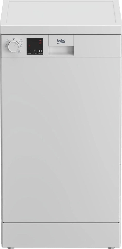Beko DVS05024W Lavastoviglie Slim Libera Installazione 10 coperti Classe E 49 dB 5 programmi (85x45x60 cm) colore Bianco