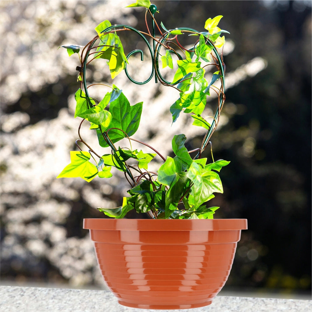 Vaso da fiori KADAX per cimitero, in plastica, per lapidi, con crisantemi, 22 cm.