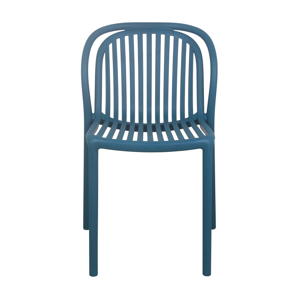 Oviala - Set di 4 sedie da terrazza in plastica blu verde acqua