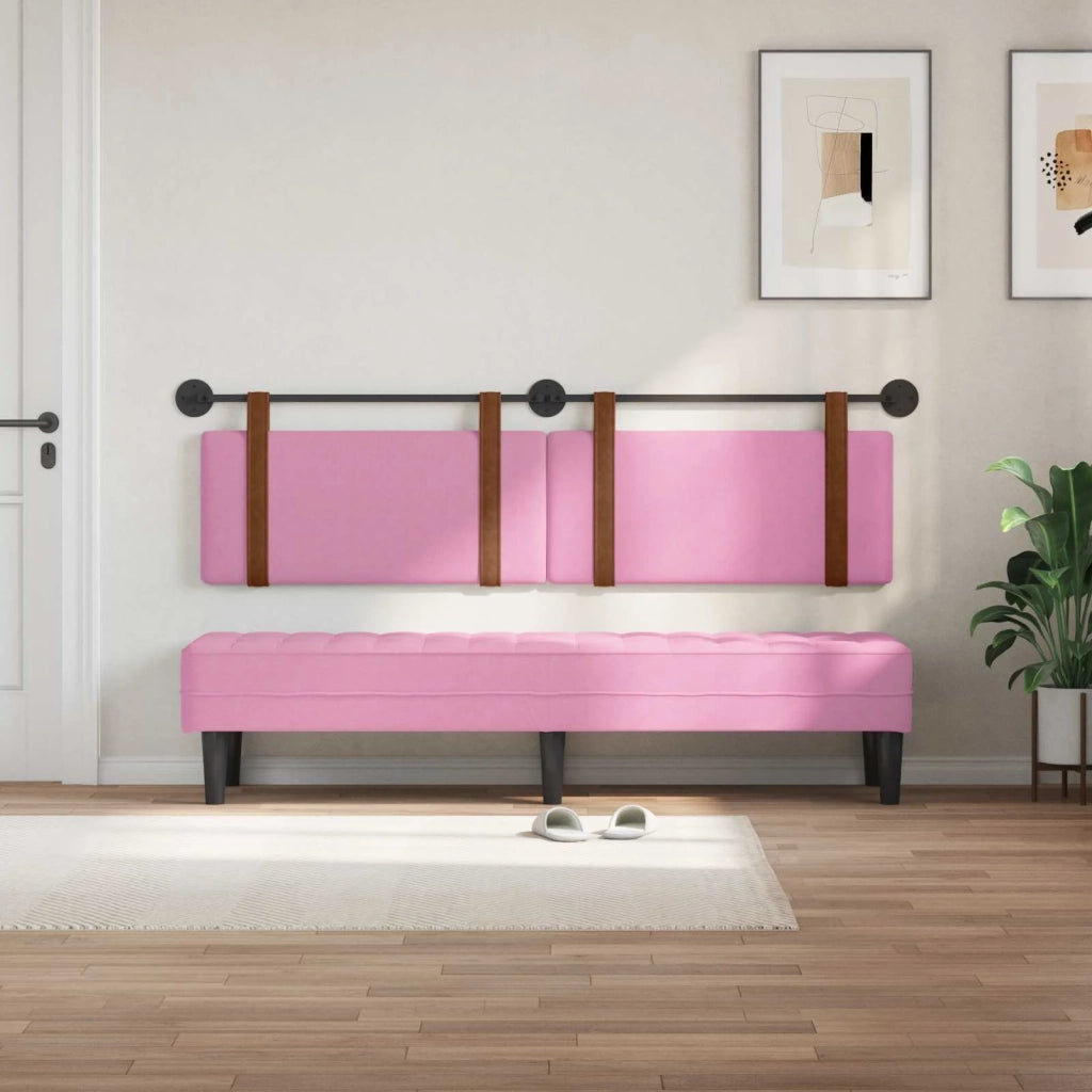 Testata appesa Tinta unita Rosa 190 x 55 x 5 cm PU Antico 42031523