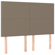 Testiera | Testata per letto Tortora 144x5x118/128 cm Tessuto