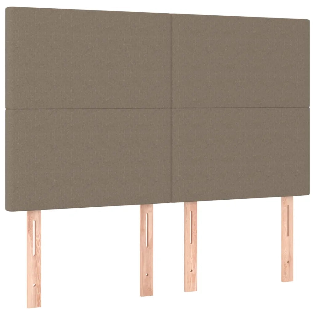 Testiera | Testata per letto Tortora 144x5x118/128 cm Tessuto