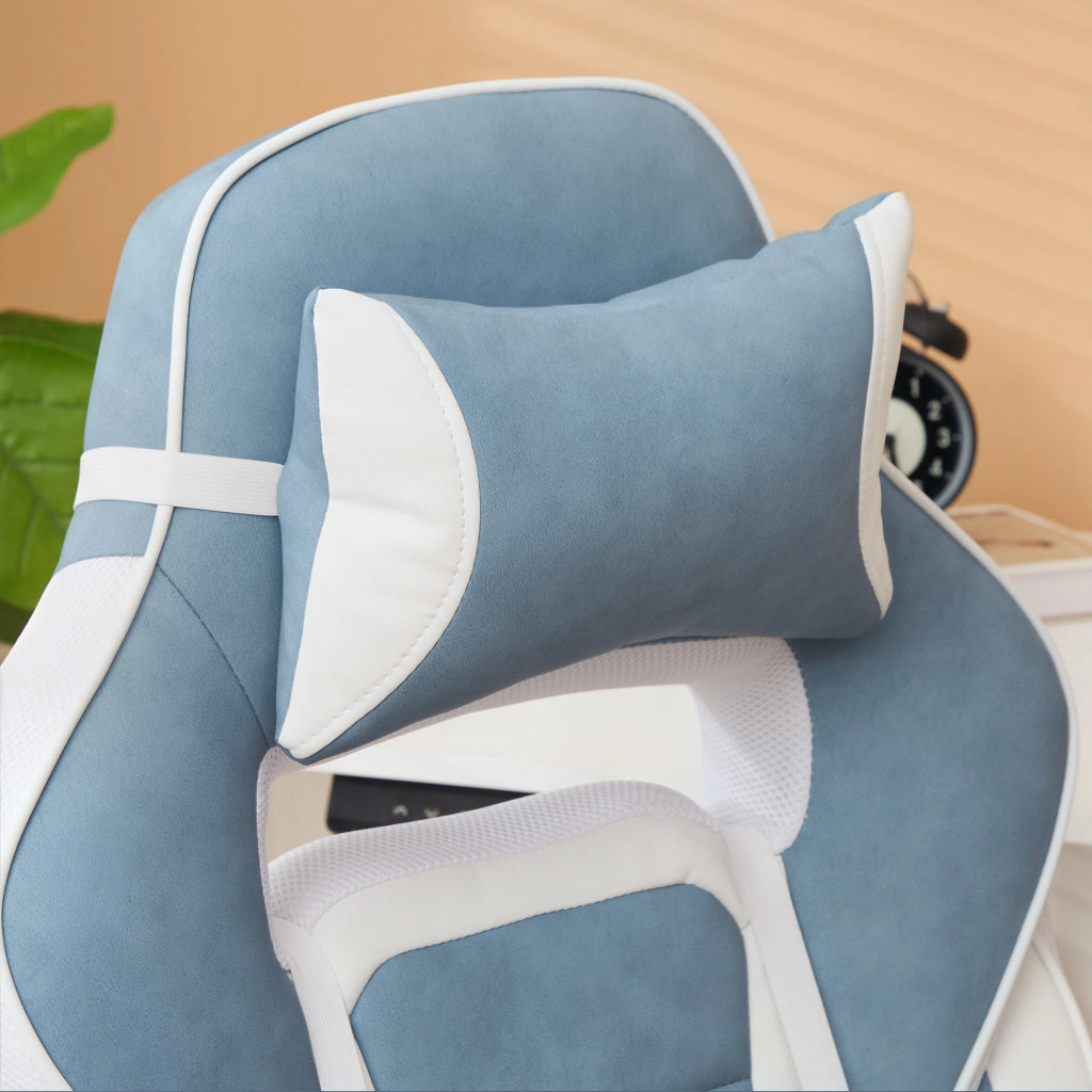 Poltrona Gaming Ergonomica ¨C Minimal ¨C Blu, Tessuto, 63x63x123cm