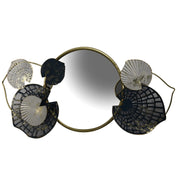 Quadro metallo con specchio oro cm 95,3x6,4x52,1