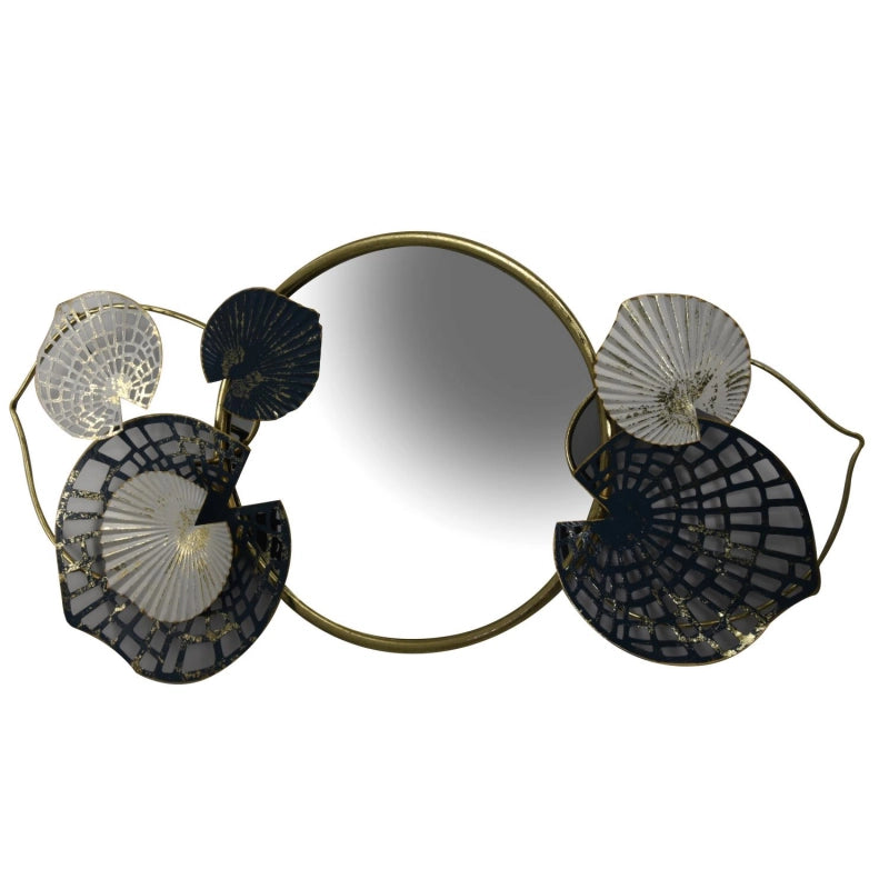 Quadro metallo con specchio oro cm 95,3x6,4x52,1