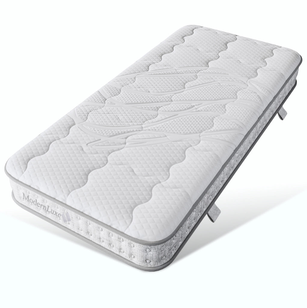 Materasso 90x200 cm H3 a 7 zone con molle insacchettate e schiuma fredda; bianco