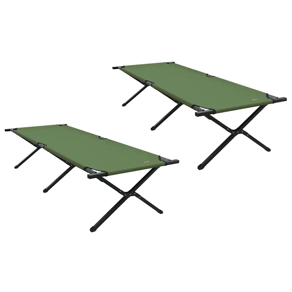 Letto da campeggio pieghevole 2 pz Verde 210 x 80 x 46 cm CFW7166141