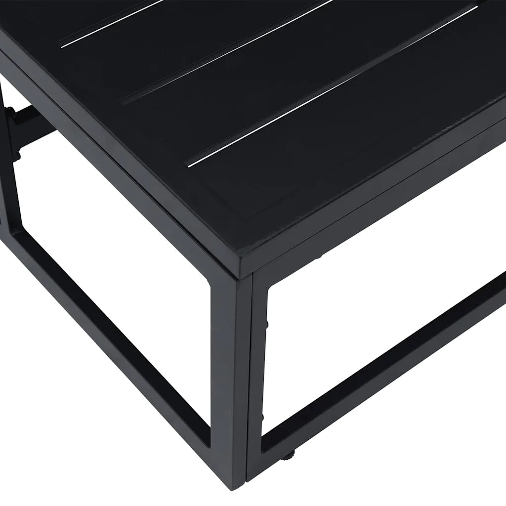 Mobili da Esterno Nero 70 x 70 x 32 cm Metallo 42008028