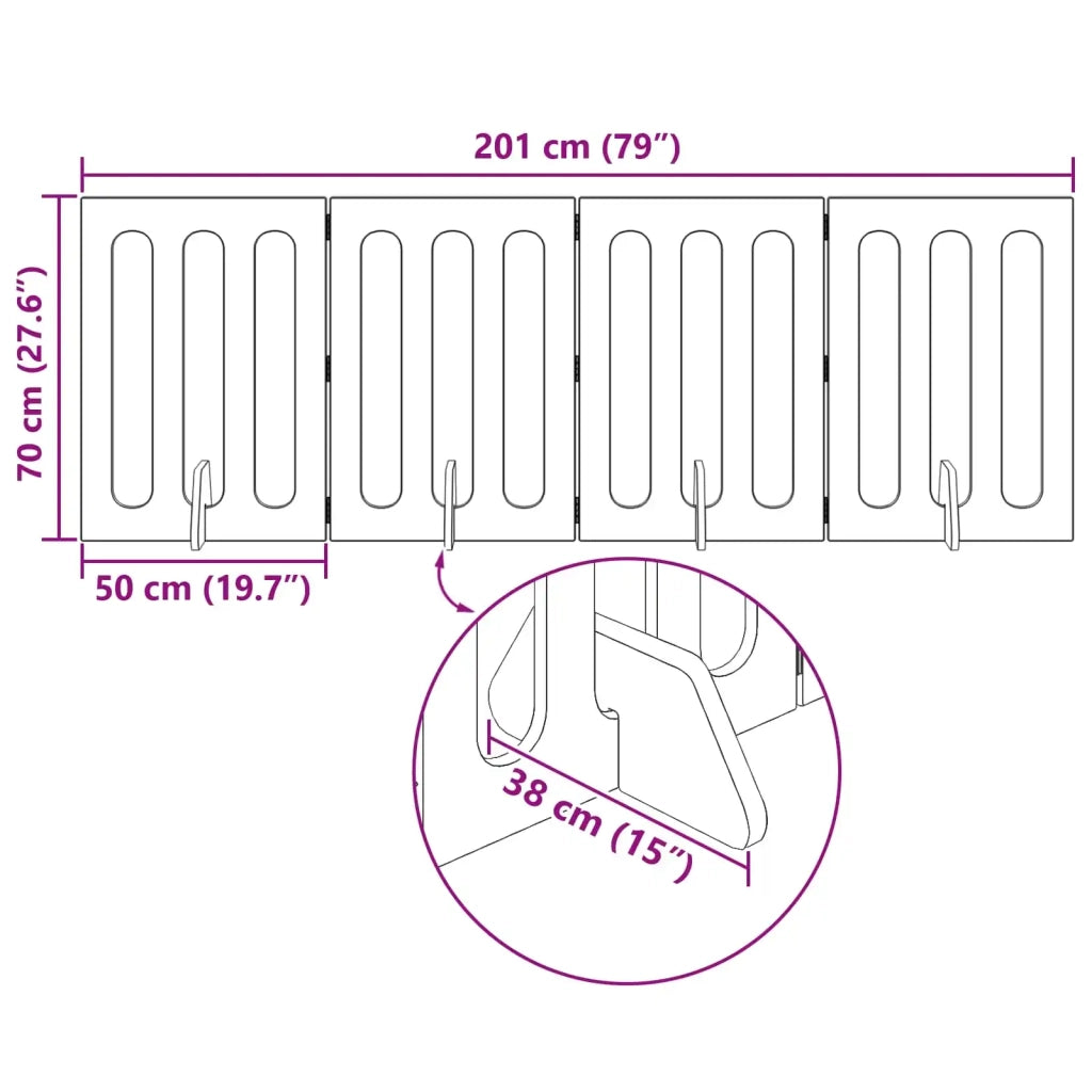 Recinto pieghevole per animali 4 pz Bianco Lucido CFW2415437
