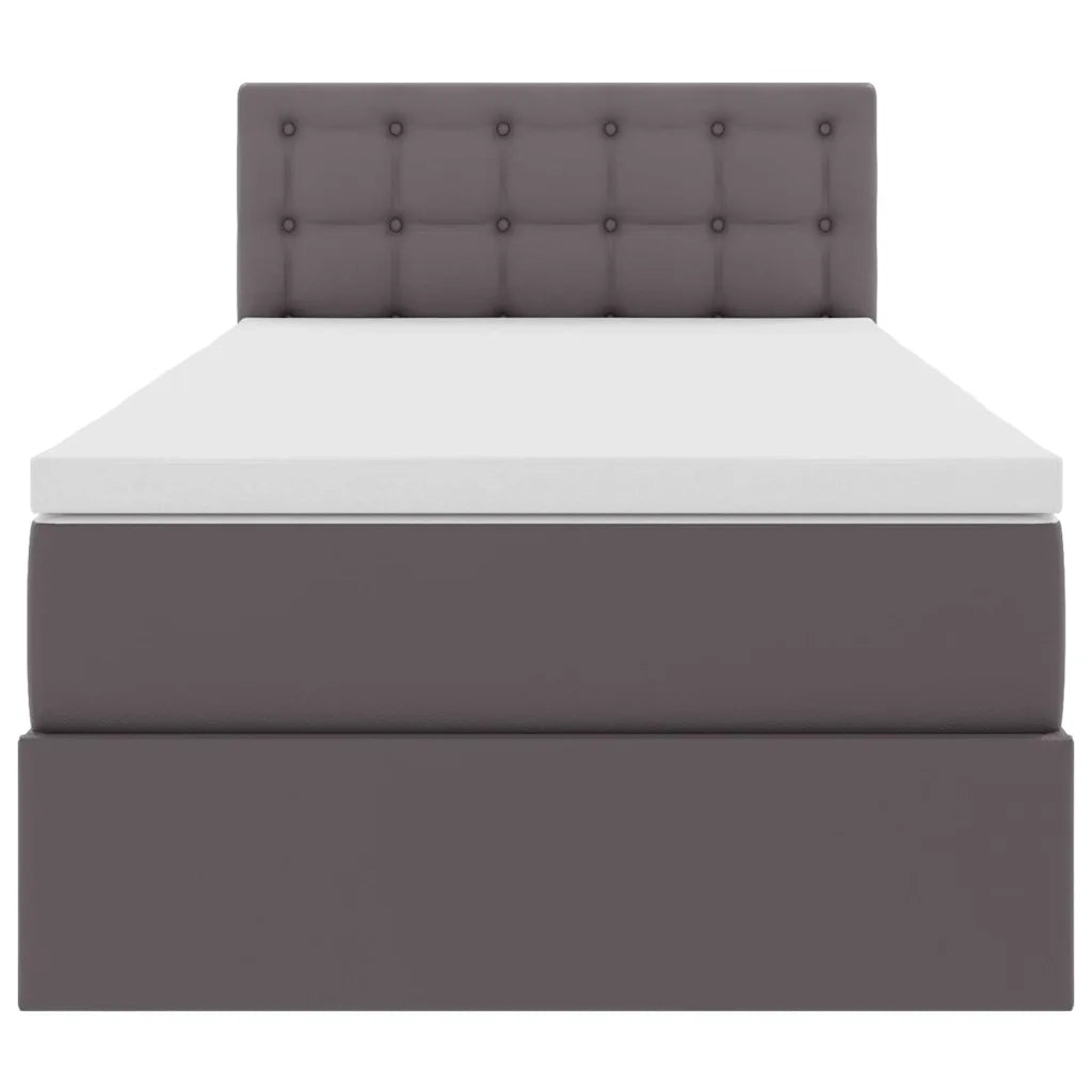 Letto con contenitore e materasso Grigio 100 x 200 cm 3370383