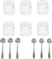 Set di Piatte per Yogurt e Pudding, 6 pezzi - 100 ml - Plastica