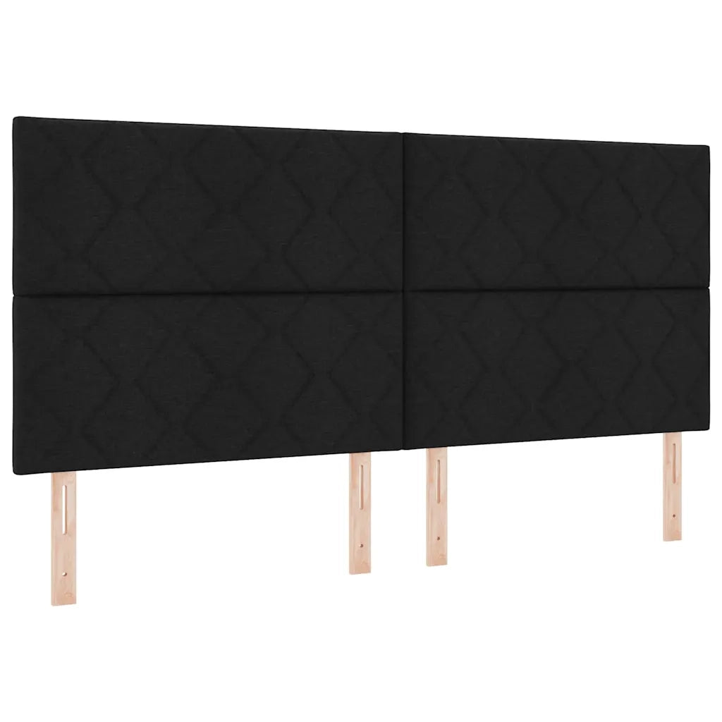 Letto a molle con materasso Nero 200 x 200 cm Tessuto 3340839