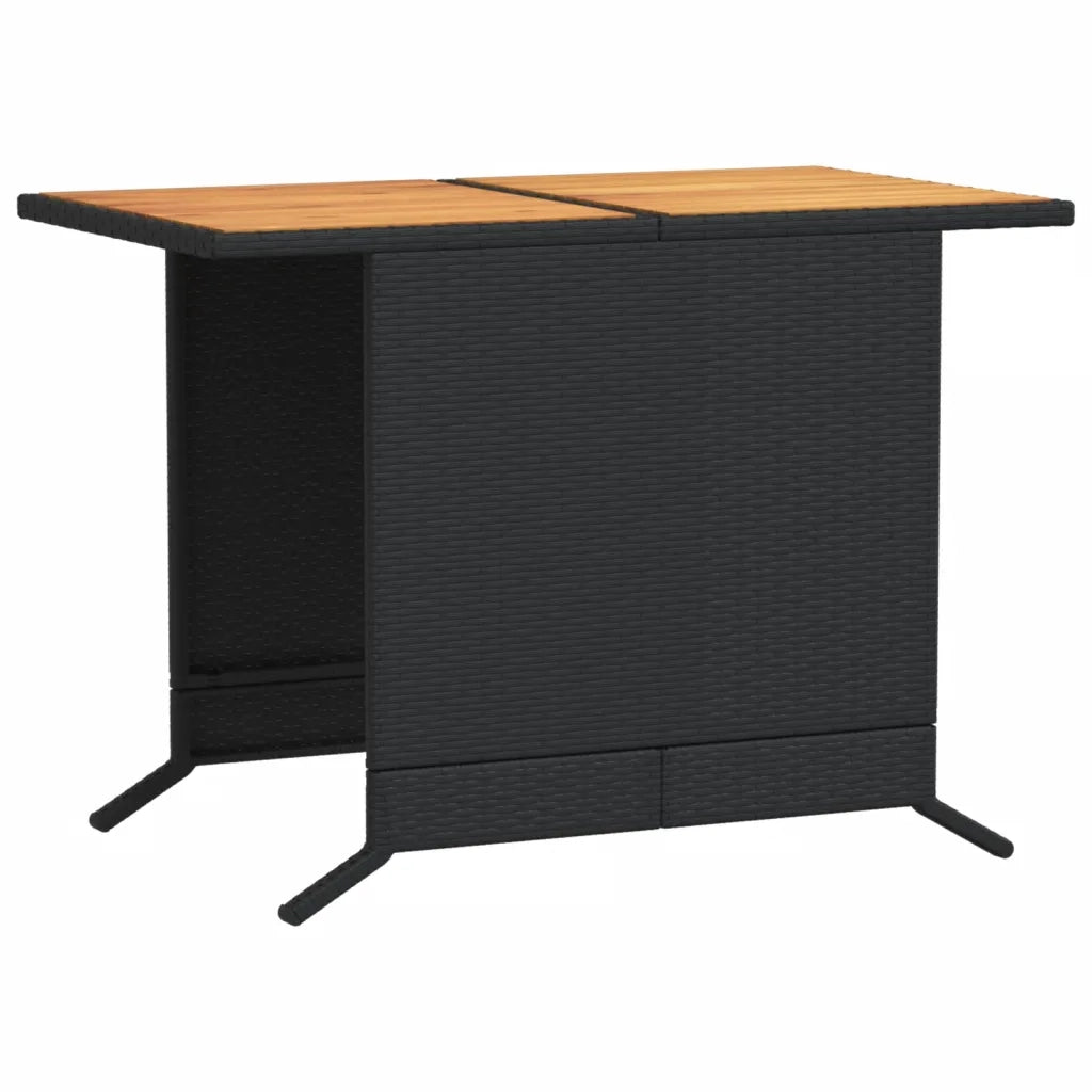 Set da Bistr¨° 3 pz | Set Salotto da Giardino con Cuscini Nero in Polyrattan