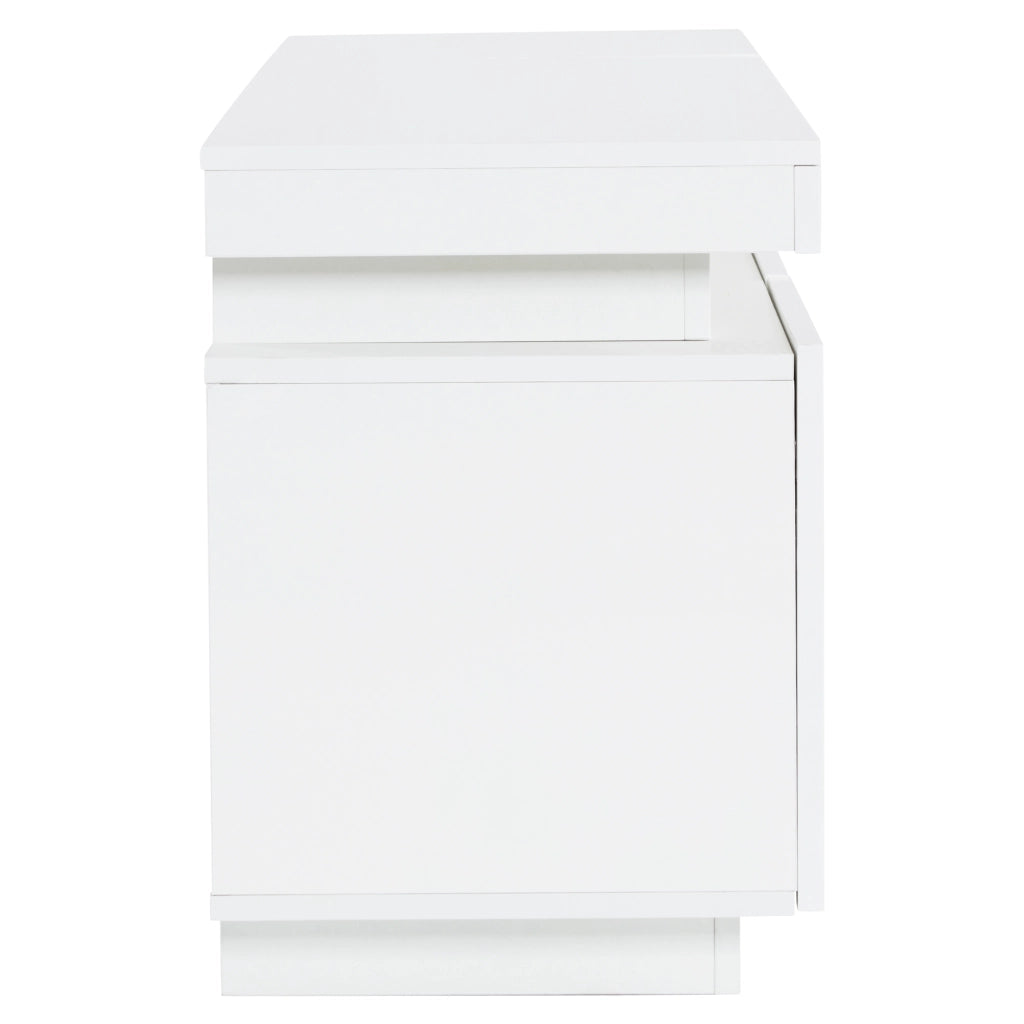 Mobile TV bianco lucido 170 cm con illuminazione LED