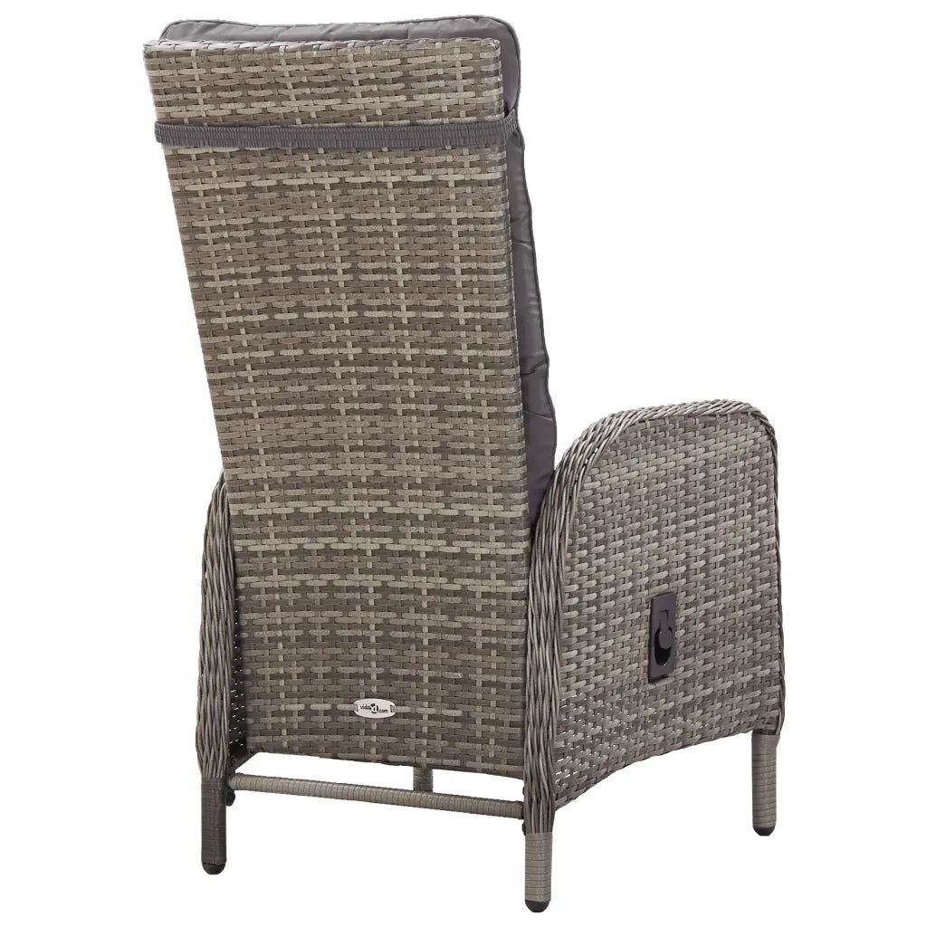 Set da Bistrot per Giardino 3 pz | Set Salotto da Giardino in Polyrattan Grigio