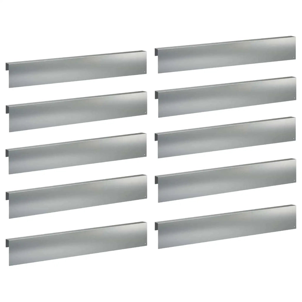 Profilo di copertura per giardino 10 pz 100 x 5 x 15 cm 8012945