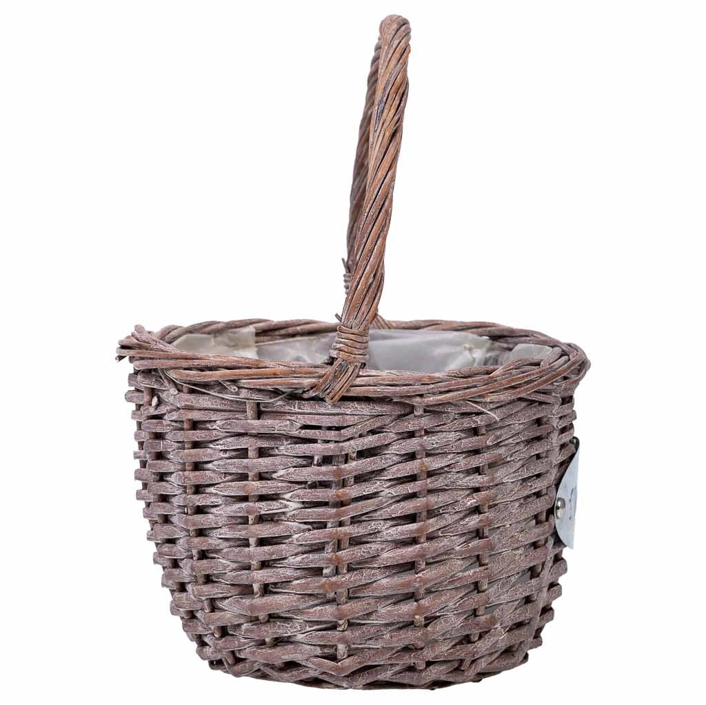Cesto in vimini rosa d23x29h