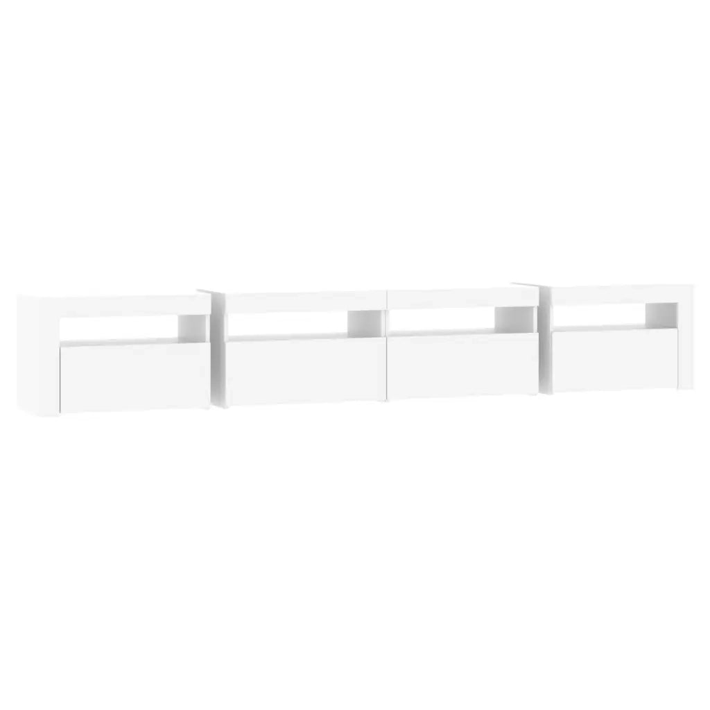 Mobile Porta TV con Luci LED-Mobile per TV-Credenza TV Bianco 240x35x40 cm
