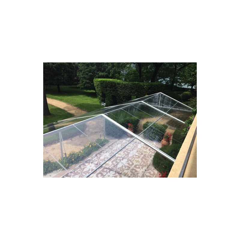 Telo PVC Trasparente 2,7x4m, 0,65mm Spessore, 750g/m² - Telo Cristal con Occhielli Ogni 50cm - Anti-UV, Impermeabile - Qualità Made in Italy