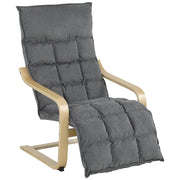 Poltrona Relax con Poggiapiedi e Dondolo ¨C Minimal ¨C Grigio