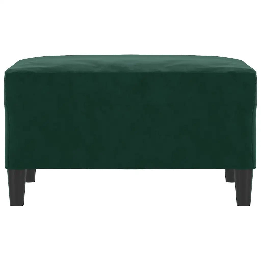 Poggiapiedi Verde Scuro 70x55x41 cm in Velluto 349319