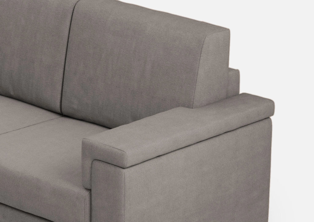Divano 2 Posti 168x85x85 cm Marrak in Tessuto Grigio