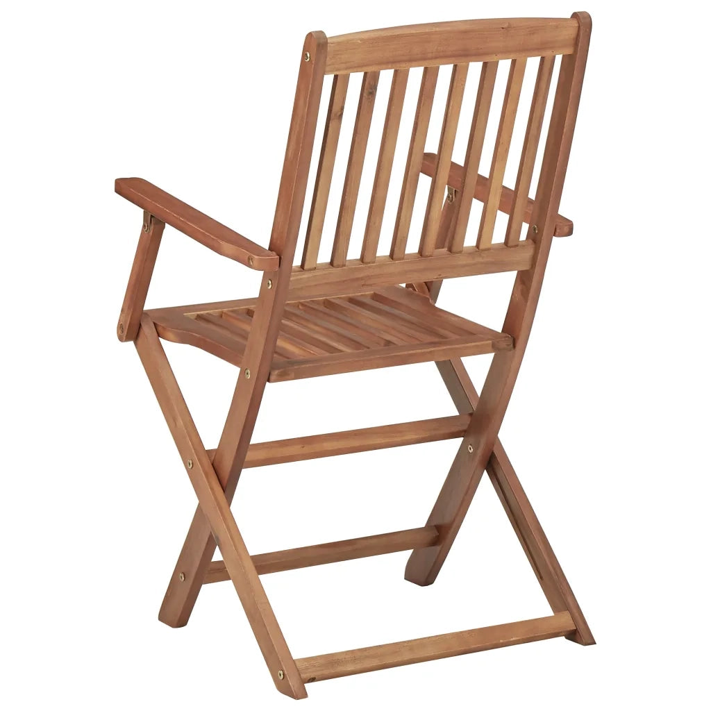 Sedie da Giardino Pieghevoli 6 pz con Cuscini Massello Acacia 3074953