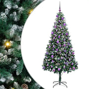 Albero di Natale Artificiale-Albero Natalizio con 300 LED Verde 210 cm 150972