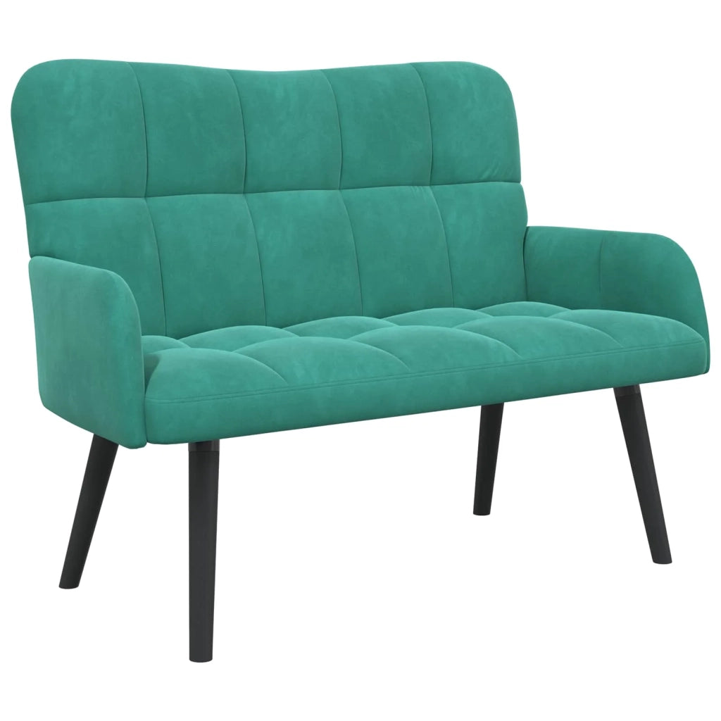 Sofa a Due Posti Turchese 115 x 61 x 87 cm Velluto 42028949