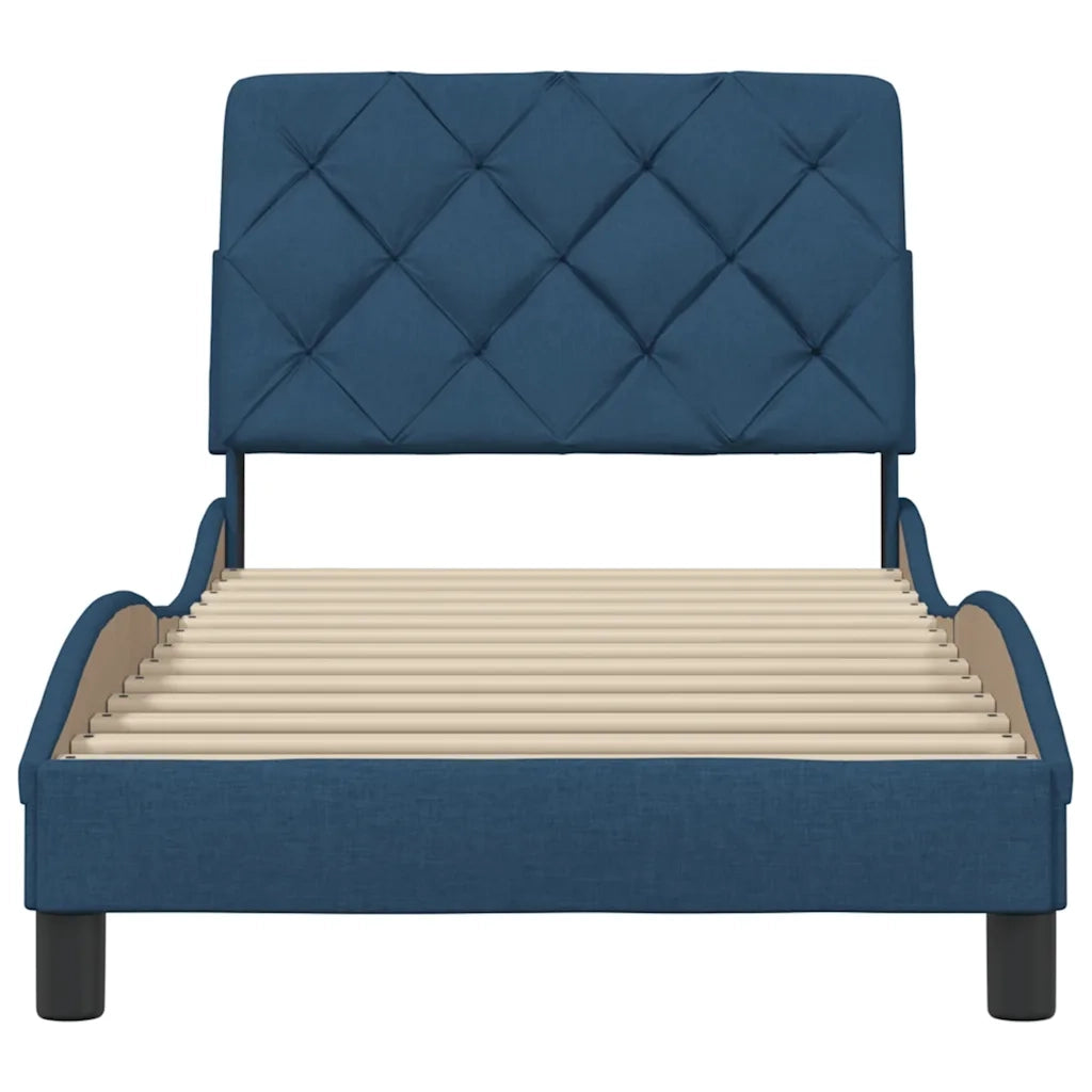 Giroletto senza Materasso Blu 90x200 cm in Tessuto