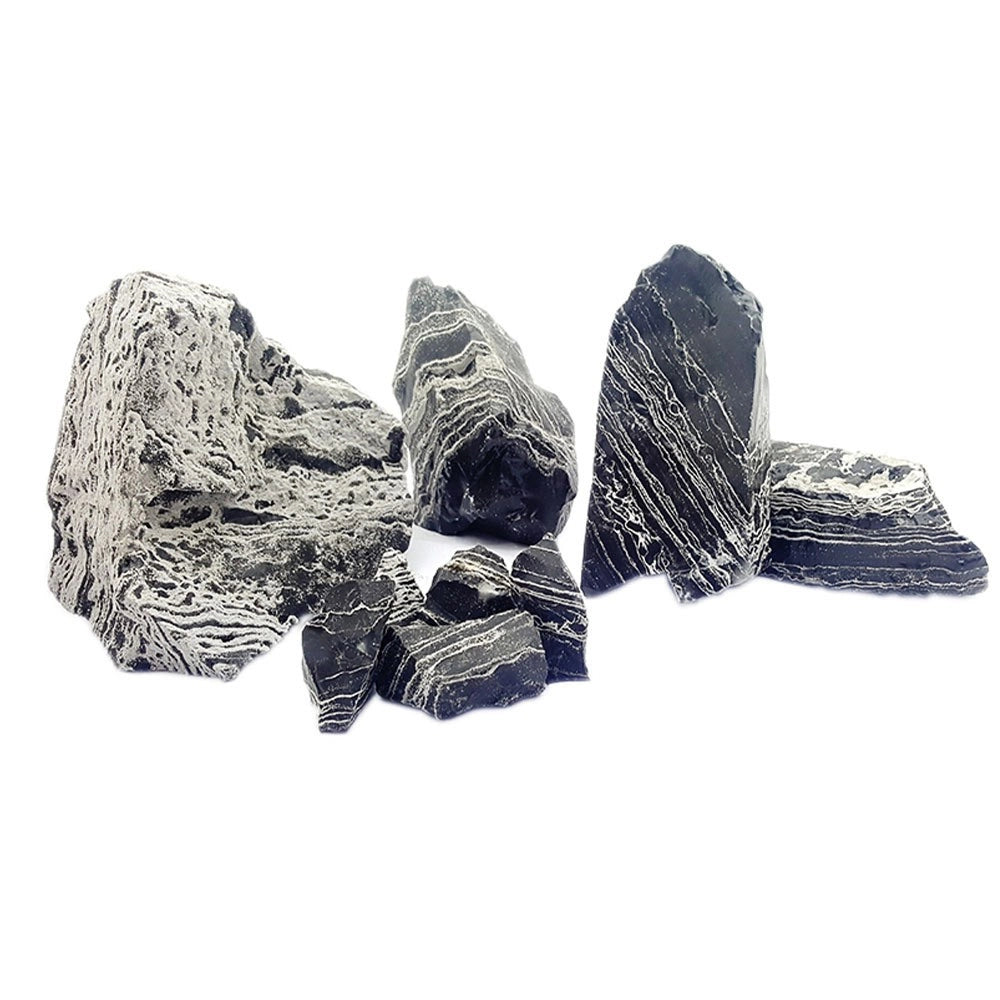 Whimar Black and White Rock 1kg - roccia decorativa calcarea