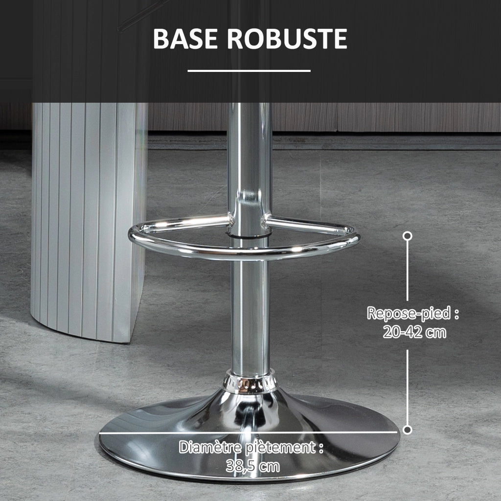 Sgabelli da Bar Design Moderno Regolabili Girevoli 360¡ã ¨C Minimal ¨C 2 Pezzi, Nero