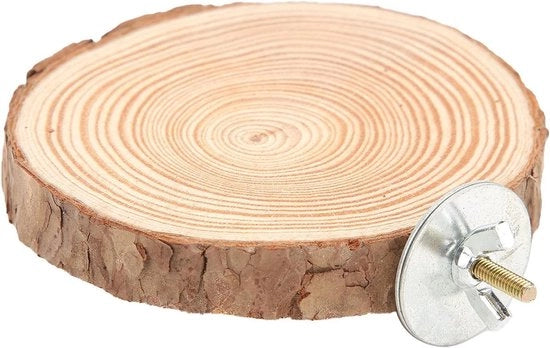 Piattaforma di seduta rotonda per uccelli - set di supporto in legno con giocattoli per uccelli per pappagalli - giocattoli per arrampicarsi per uccelli - allenamento e arrampicata.