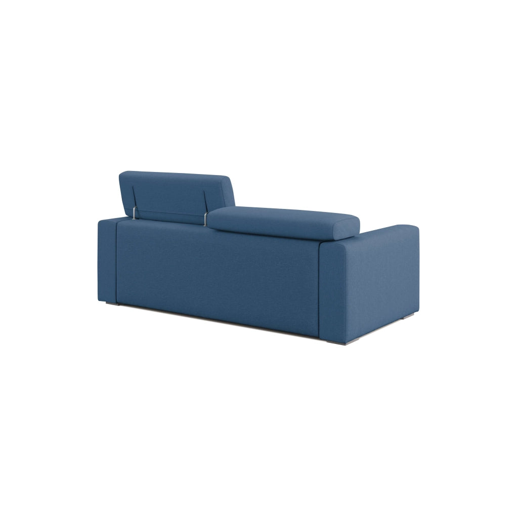 Dylan Divano con pouf estraibile 158 cm blu