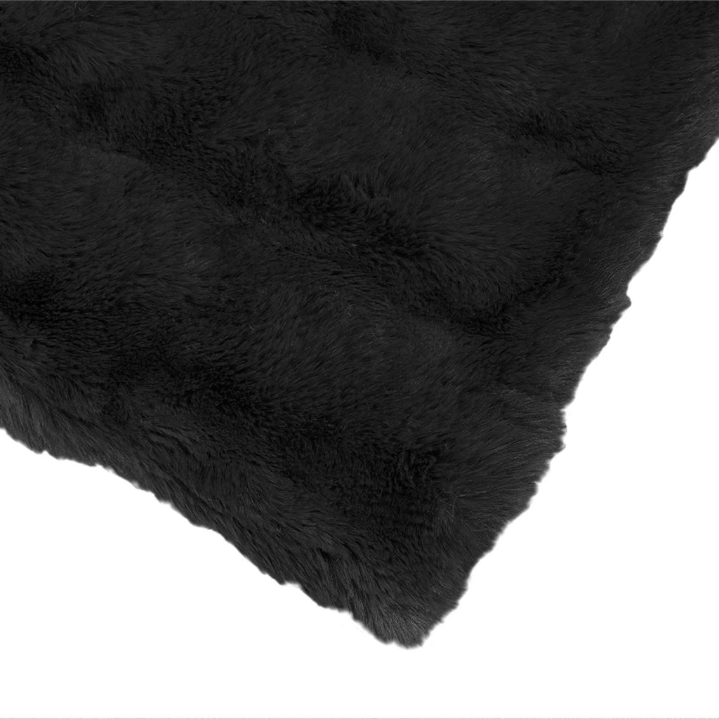 Coperta antiscivolo in sintetica di coniglio Olite Nero