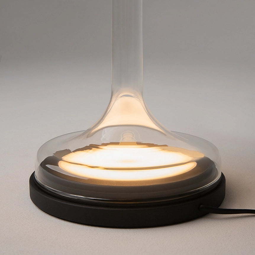 Maytoni Lampada da tavolo contemporanea Spirito 1 luce LED integrato nero metallo vetro