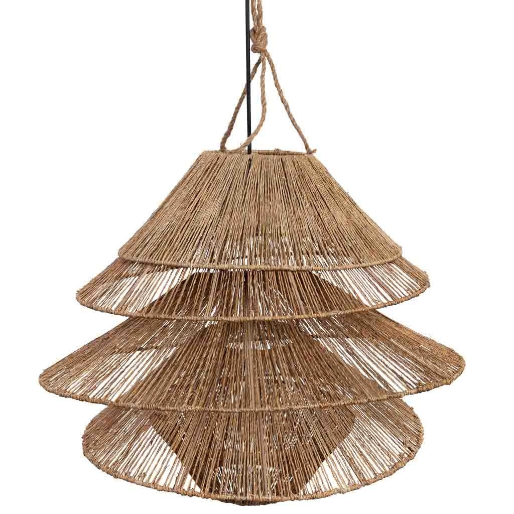 Lampada da soffitto in rattan marrone D60x30h cm