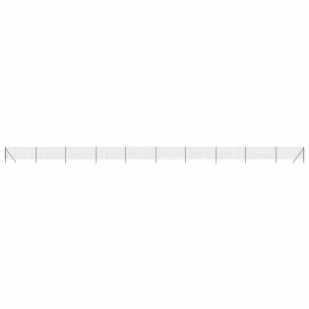 Recinzione Metallica Antracite 0,8x25 m in Acciaio Zincato 154232