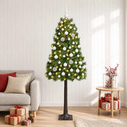 Albero di Natale artificiale con rami snodati e palline 150 cm 3466122