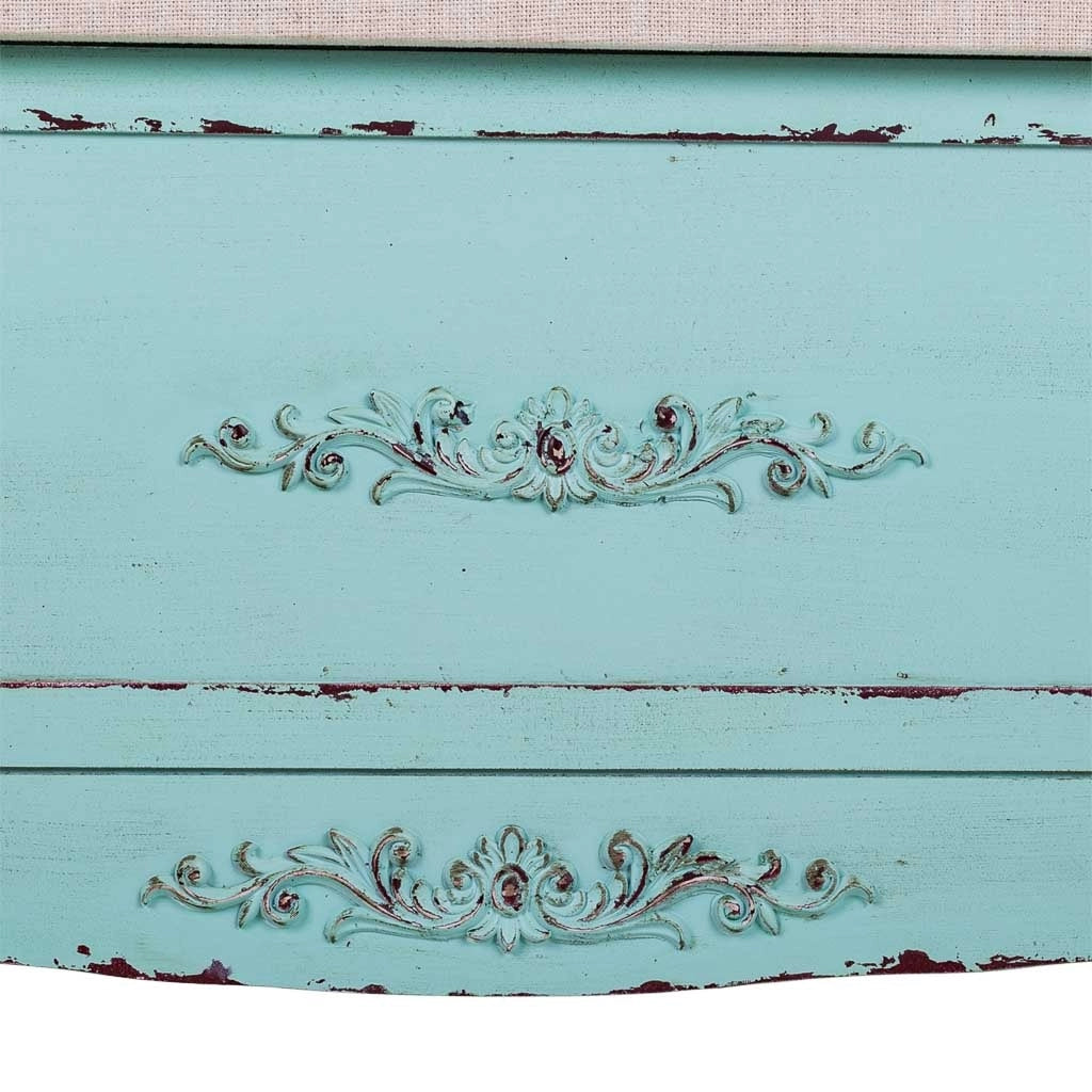 Panchina in legno blu 120x43x48