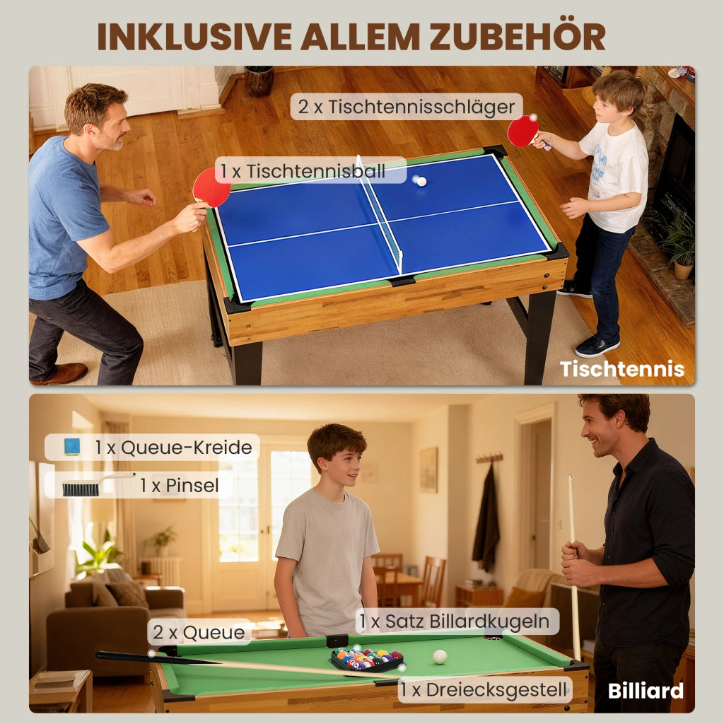 Tavolo da gioco 13 in 1 ¨C zephmum ¨C Noce