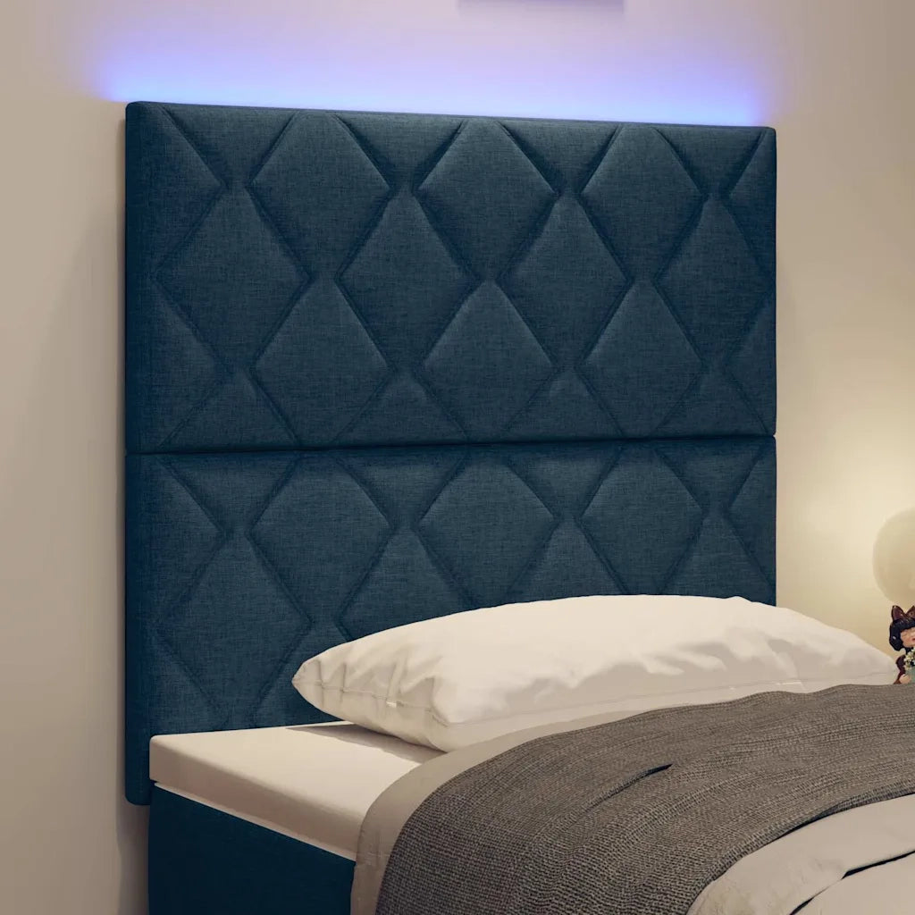Testiera | Testata LED Blu 100 cm Tessuto