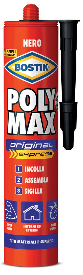 BOSTIK POLYMAX ORIGINAL 425 G NERO CARTUCCIA