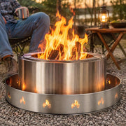 Stand For Fire Bowl Φ587 X 99 Mm, Accessory For Outdoor Fire Pit, Stainless Steel Fireplace Ranger Support Frame, Portable Outdoor Camping Mounting Tools For Fireplace