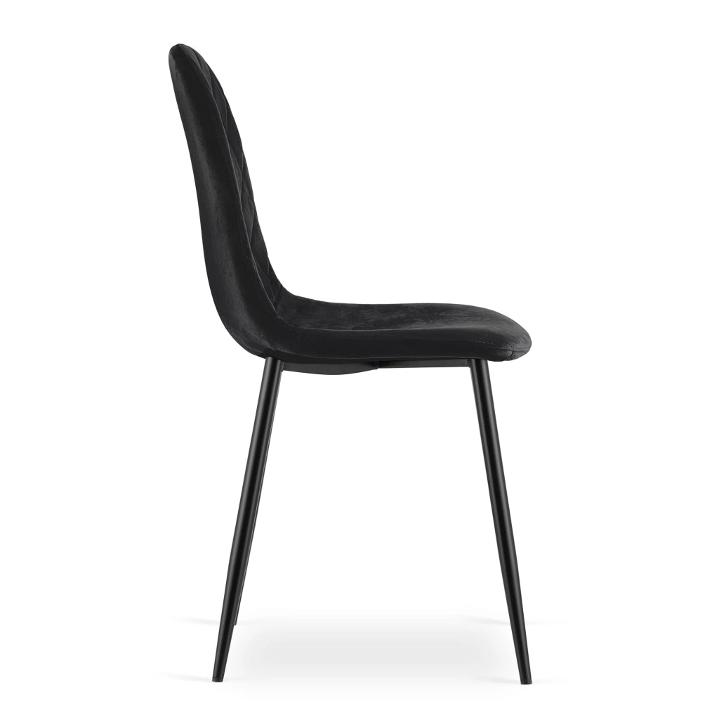 Valora DAPI CHAIR Nero Velluto Design Moderno Ergonomico x3