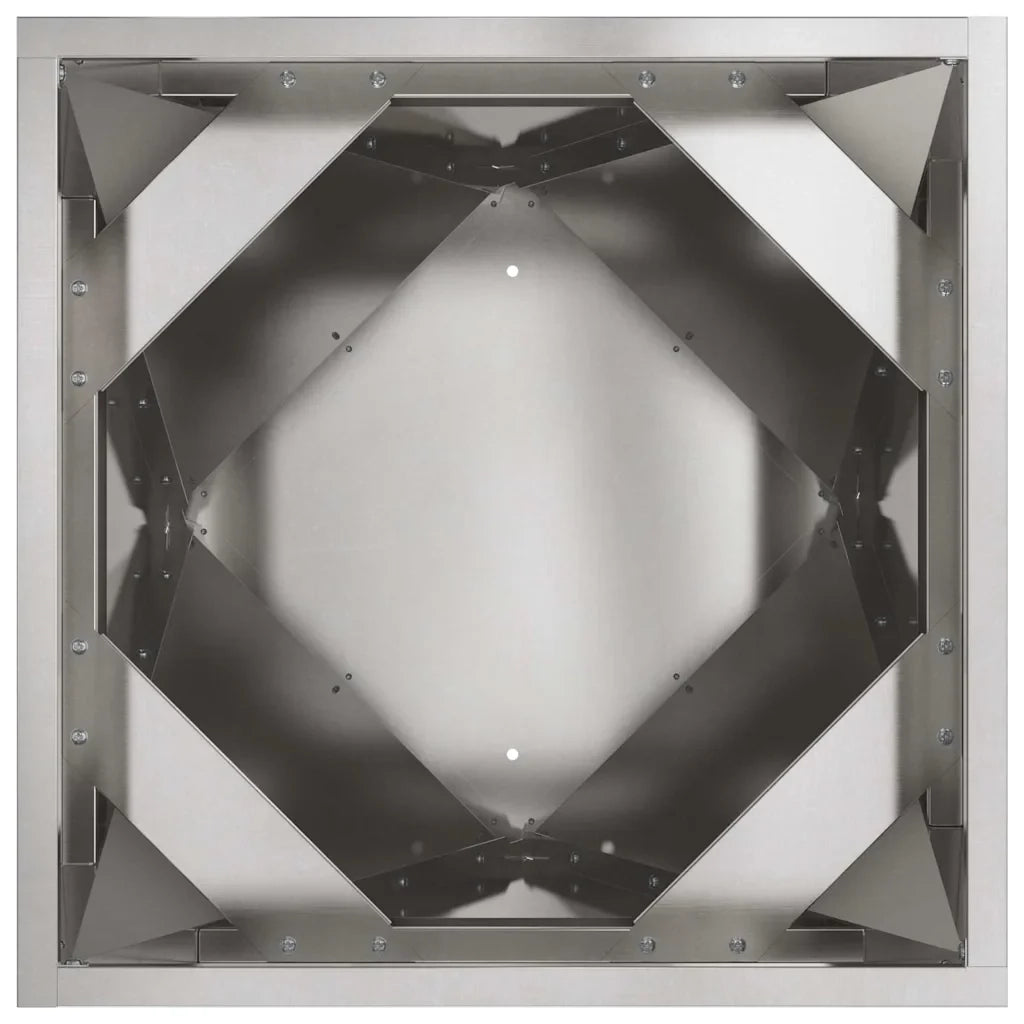 Set di 2 fioriere moderne da esterno 30 x 30 x 75 cm in acciaio inox argento 02_0053015